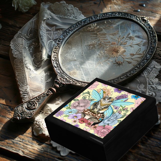 Tabby Fairy Cat Mushroom Floral Gift Box (Creator Uploaded)