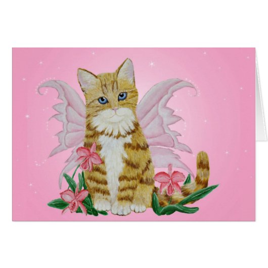 Tabby Fairy Kitten Cards (Front Horizontal)