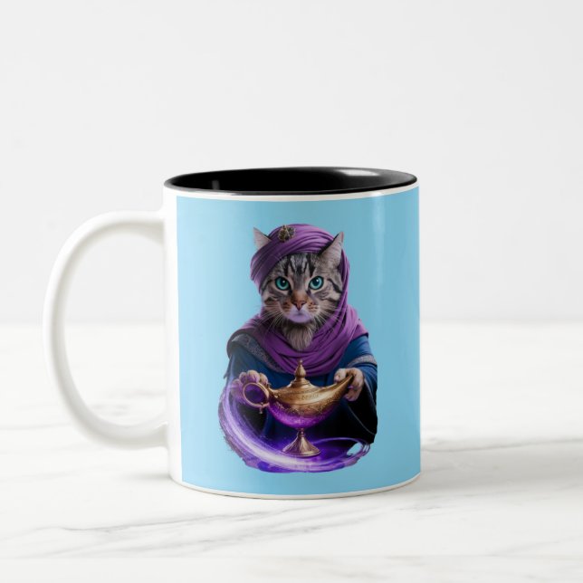 Tabby Genie Two-Tone Coffee Mug (Left)