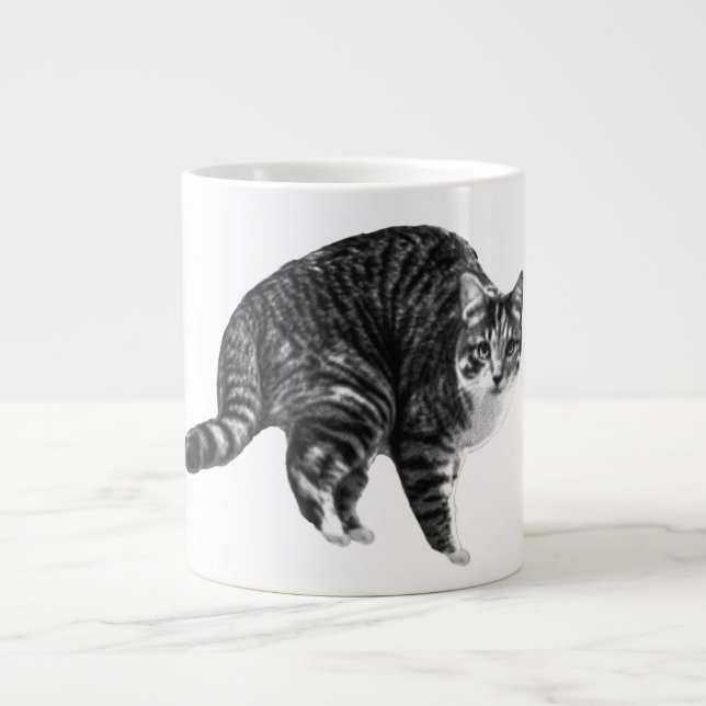 Tabby Glow by Winter Window Giant Coffee Mug (Front)