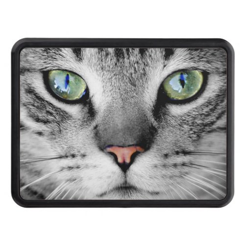 Tabby Green Cat Eyes Hitch Cover
