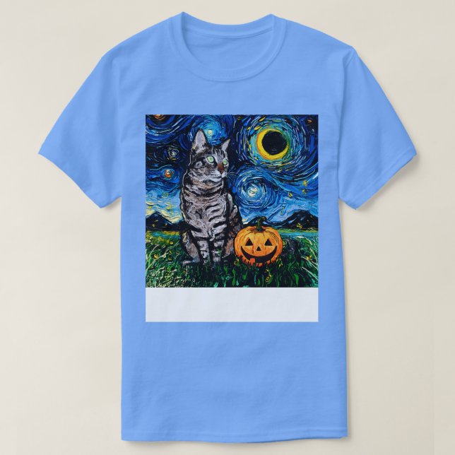 Tabby Halloween Cats T-Shirt (Design Front)