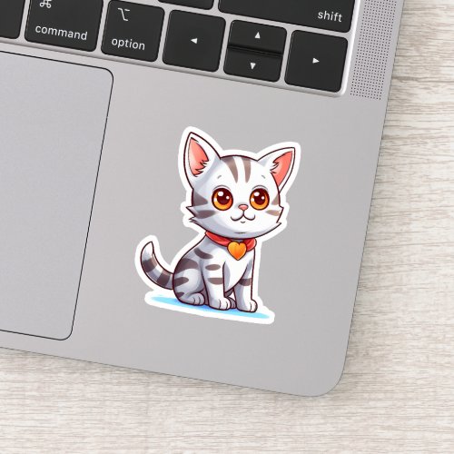 Tabby Heart _ Charming Kitten Sticker