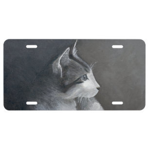 Tabby Kitten License Plate