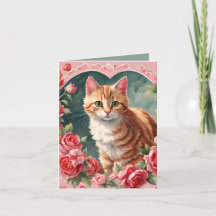 Tabby Kitten Meow-velous Valentine Card