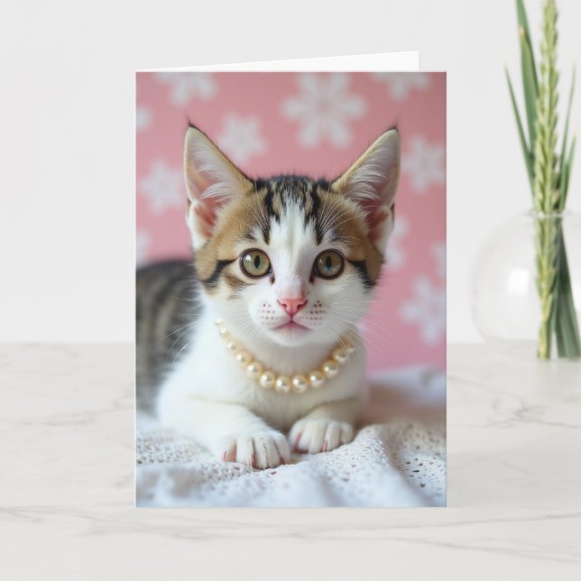 Tabby Kitten Mothers Day Card (Front)