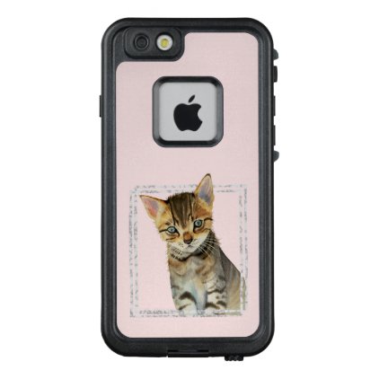 Tabby Kitten Painting with Faux Marble Frame LifeProof FRĒ iPhone 6/6s Case