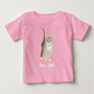 Tabby Kitten Pink Baby T-Shirt