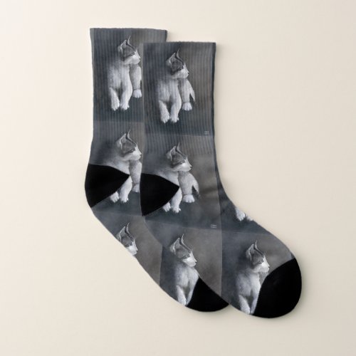 Tabby Kitten Socks