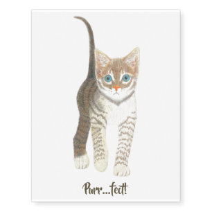 Tabby Kitten Temporary Tattoos