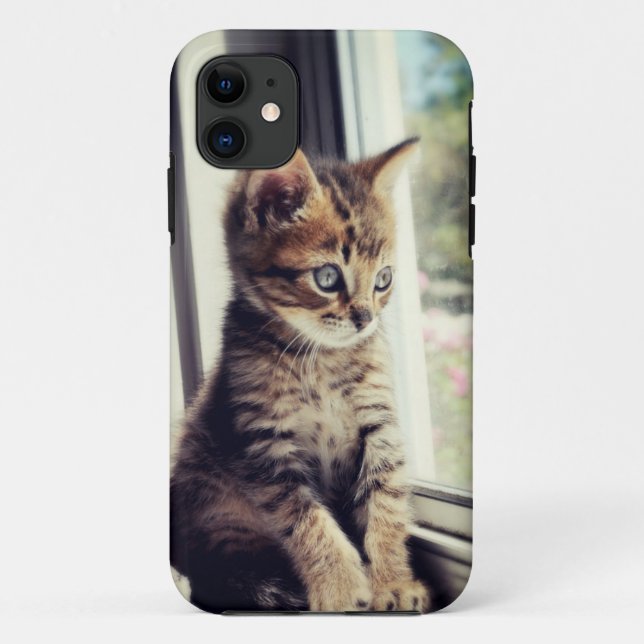 Tabby Kitten Watching Case-Mate iPhone Case (Back)