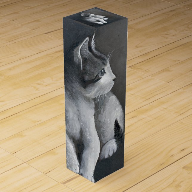 Tabby Kitten Wine Box (Front)