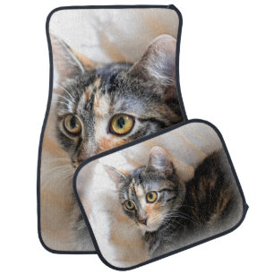 Tabby Kitty Cat Portrait Car Floor Mat