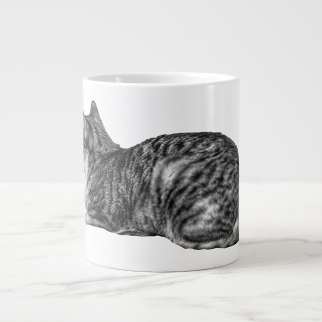 Tabby Loaf, Soft Texture Giant Coffee Mug (Front)
