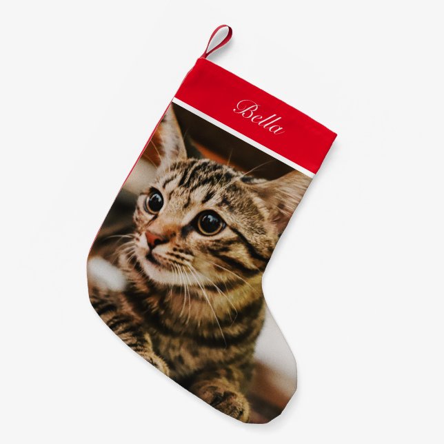 Tabby Look (Customize It) Small Christmas Stocking (Front (Hanging))