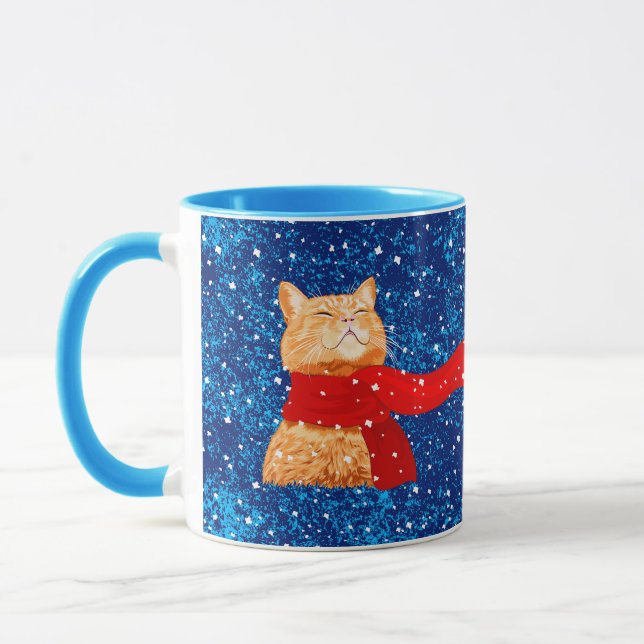 Tabby loves Snow Mug (Left)