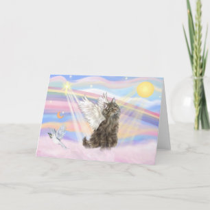 Tabby Norwegian Forest Cat  - Angel Card