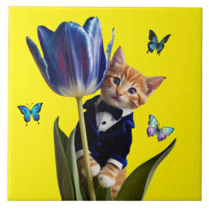 Tabby Tulip Decorative Tile