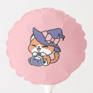Tabby Witch Brew – Cute Halloween Cat Design Balloon