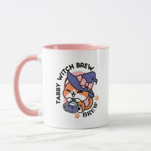Tabby Witch Brew – Cute Halloween Cat Design Mug