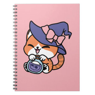 Tabby Witch Brew – Cute Halloween Cat Design Notebook