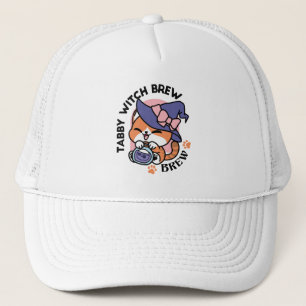 Tabby Witch Brew – Cute Halloween Cat Design Trucker Hat