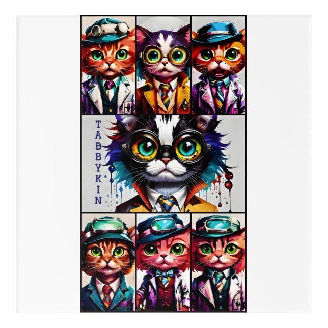 Tabbykin Detective Agency College Acrylic Print (Front)