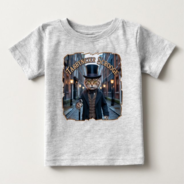 Tabbynezer Scrooge Photographic – Tabby Scrooge Baby T-Shirt (Front)