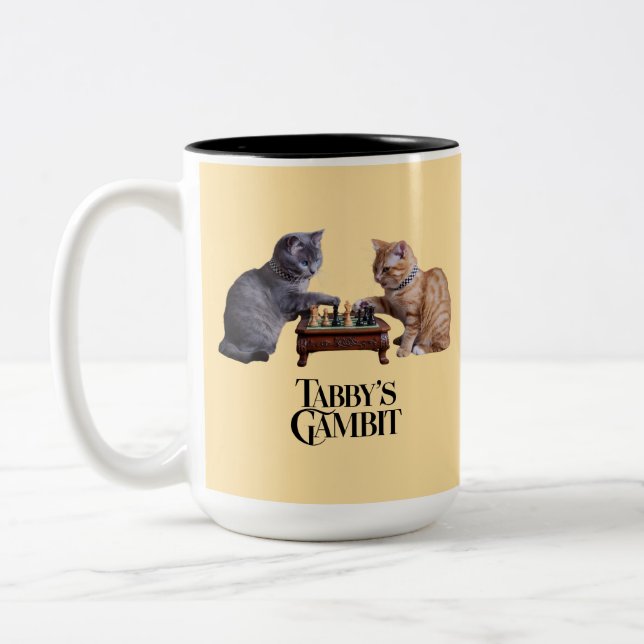 Tabby's Gambit Two-Tone Coffee Mug (Left)
