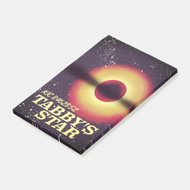 Tabbys star space poster post-it notes (Angled)