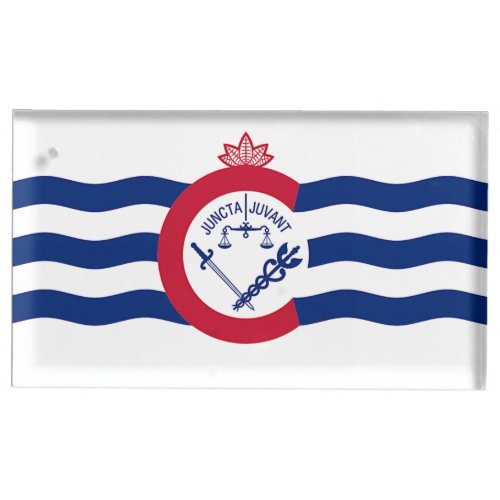 Tabel card holder with Flag of Cincinnati