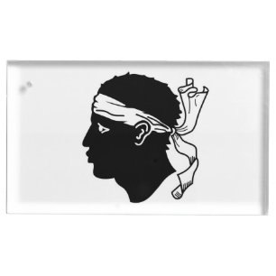 Tabel card holder with Flag of Corsica