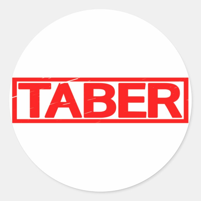 Taber Stamp Classic Round Sticker (Front)