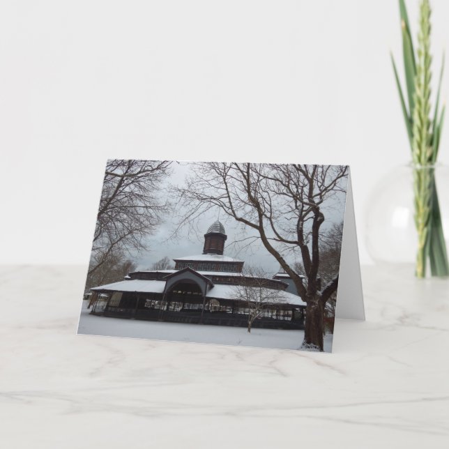 Tabernacle and Snow Gray Skies- Martha's Vineyard Card (Front)