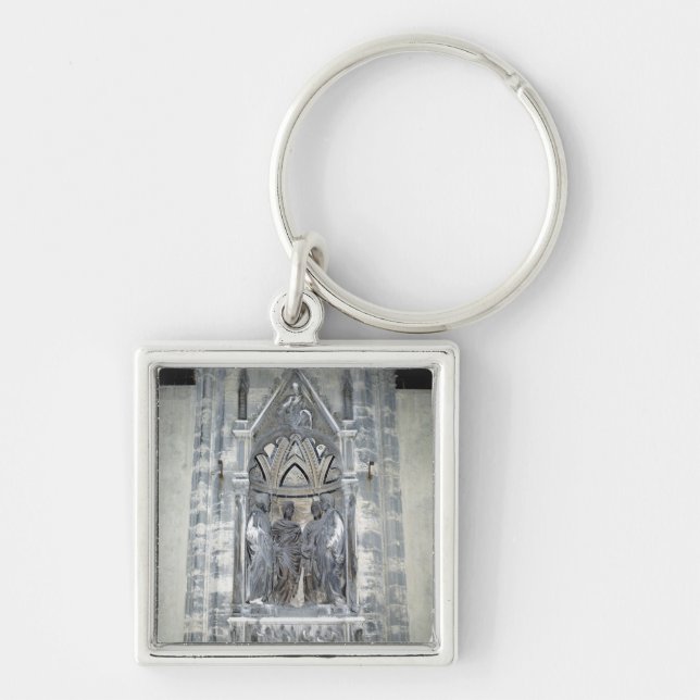 Tabernacle with Four Crowned Saints Keychain (Front)
