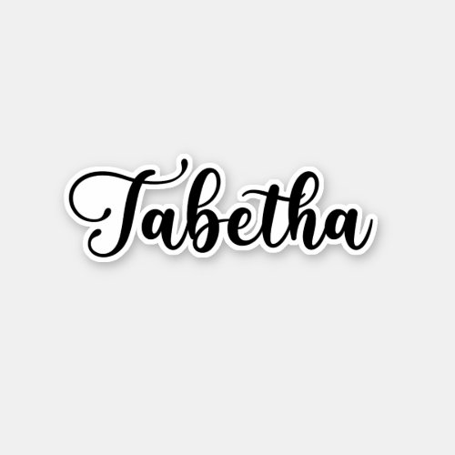 Tabetha Name _ Handwritten Calligraphy Sticker