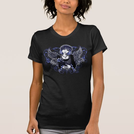 "Tabitha" Blue Flower Angel Top