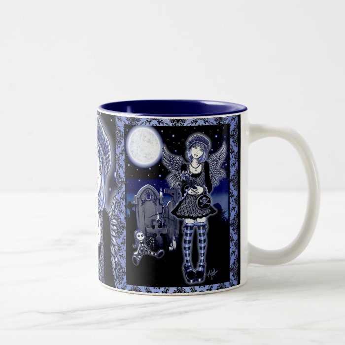 "Tabitha" Blue Gothic Angel Art Mug