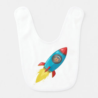 Tabitha Fink Rocket Baby Bib