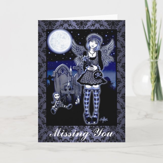 "Tabitha" Gothic Guardian Angel Art Card (Front)