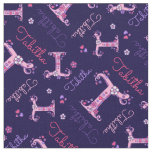 Tabitha letter T monogram heart flowers fabric
