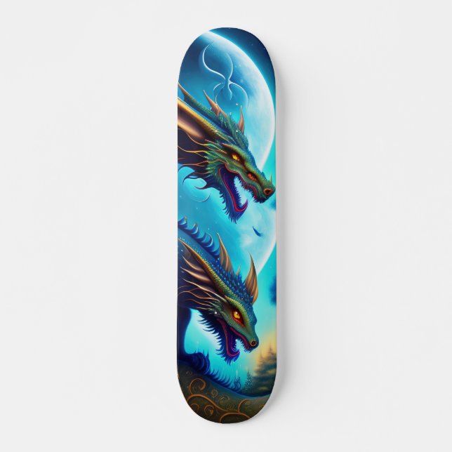 Tabla de Skate Dragones Siameses Skateboard (Front)