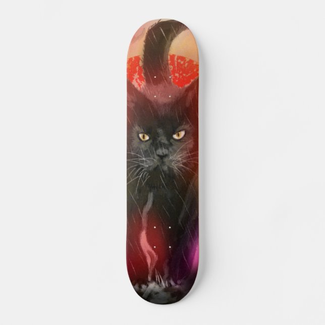 Tabla de Skate Gato Negro Skateboard (Front)