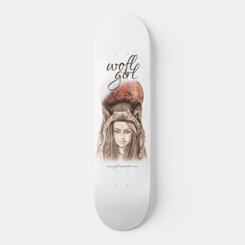 Tabla de Skate modelo Wolf girl Skateboard