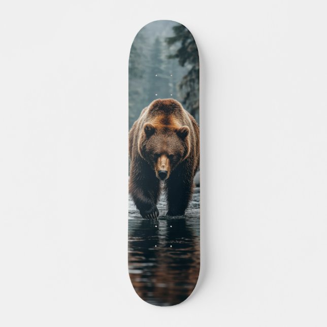 Tabla de Skate Oso Salvaje en el Río Skateboard (Front)