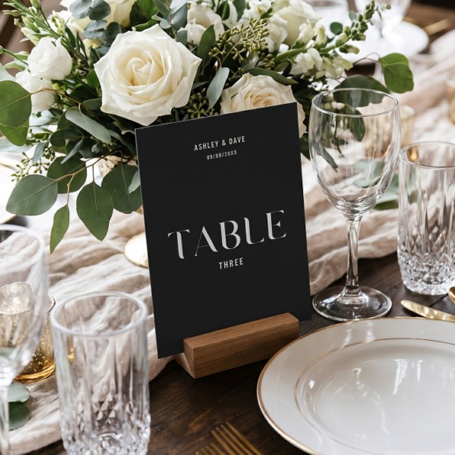 Table 3 Bold Wedding Table Number (Creator Uploaded)