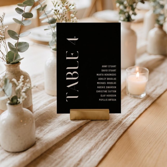 Table 4 Modern Bold Wedding Table Number (Creator Uploaded)