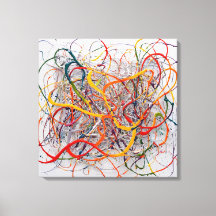 Table Abstract Painting in Canva Symphony Abstrata