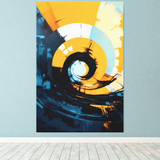 Table Abstract Screen Printing Canvas Print