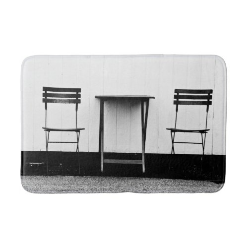 Table and chairs bath mat